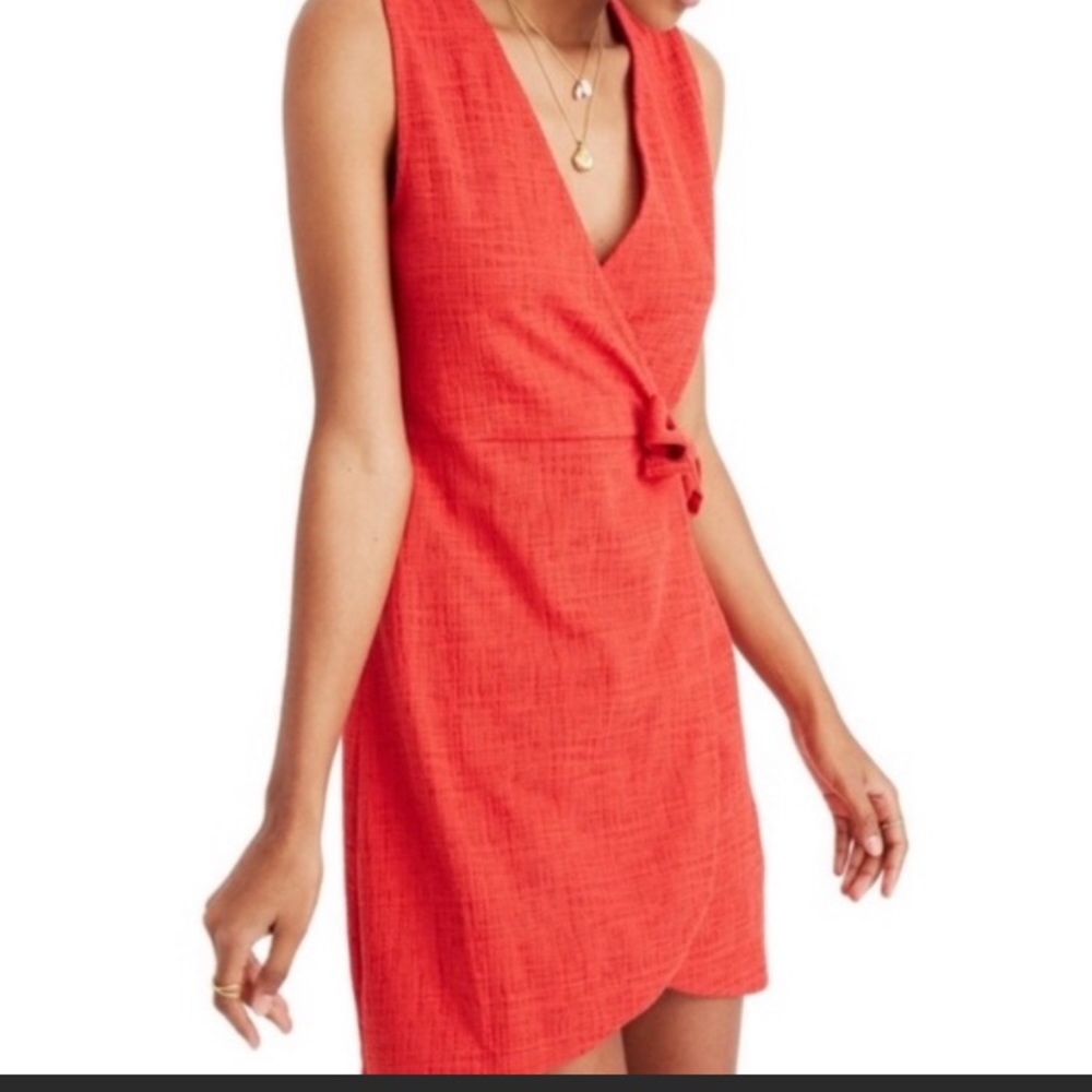 Red Madewell Wrap Dress
